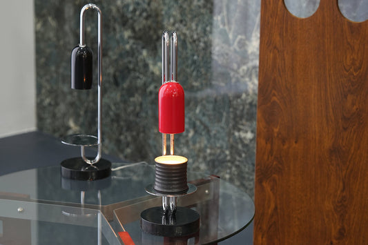 Trombone: A Sculptural Candle Warmer Lamp Inspired by Bauhaus Design