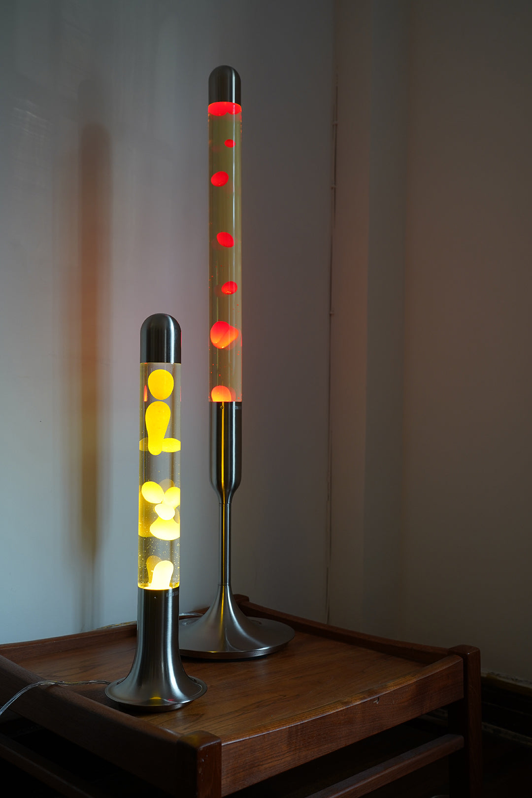 Red & Yellow lava lamp alternative angle showcase