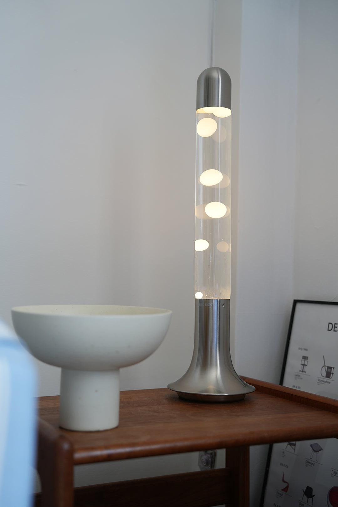 RETRO THINC SUBLIME Series | White & Clear Lava Lamp | 24