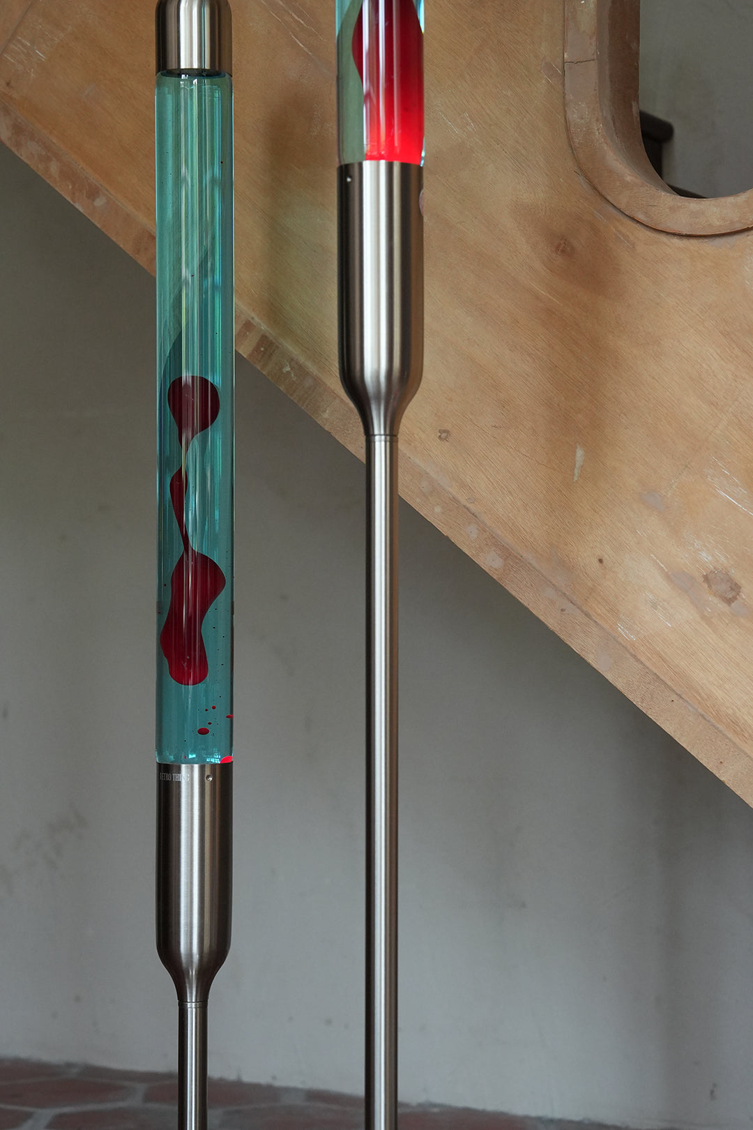 Red & Blue lava lamp product display
