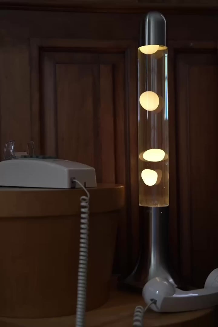 RETRO THINC SUBLIME Series | White & Clear Lava Lamp | 24