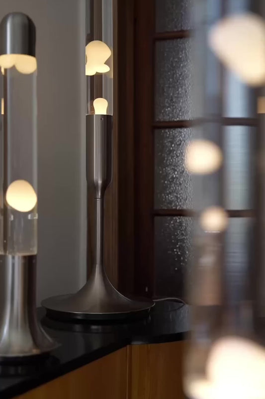 SUBLIME Series Lava Lamp | White & Clear